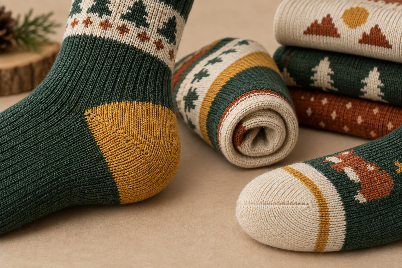 Illustrative heel toe and seam directions for kids crew socks
