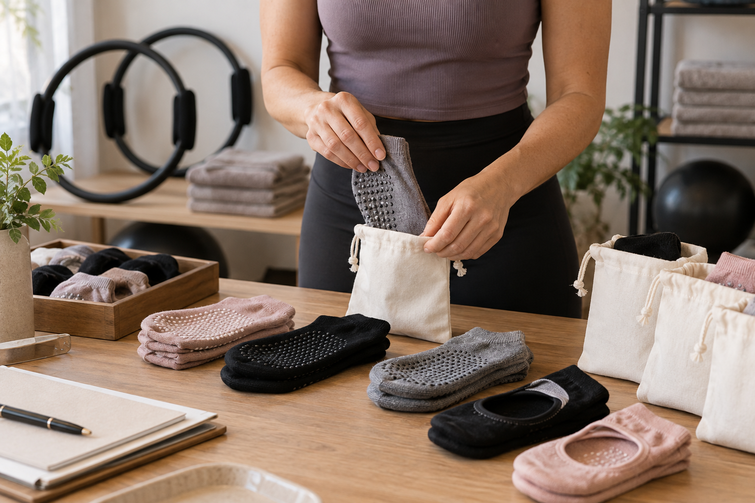 Illustrative Pilates instructor programme sock-kit planning