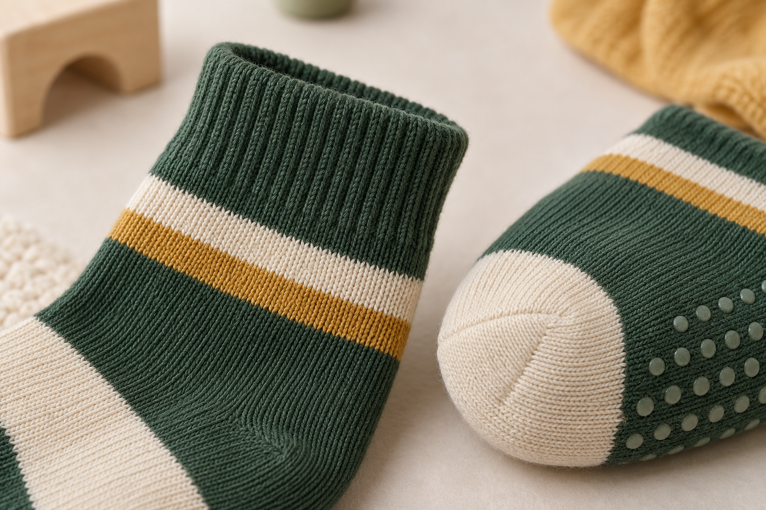 Illustrative gentle cuff and smooth toe construction detail