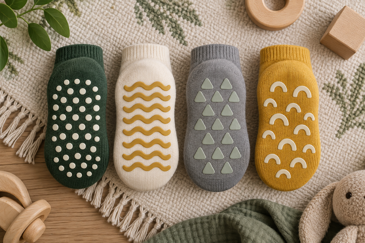 Illustrative custom toddler sock sole-grip pattern directions