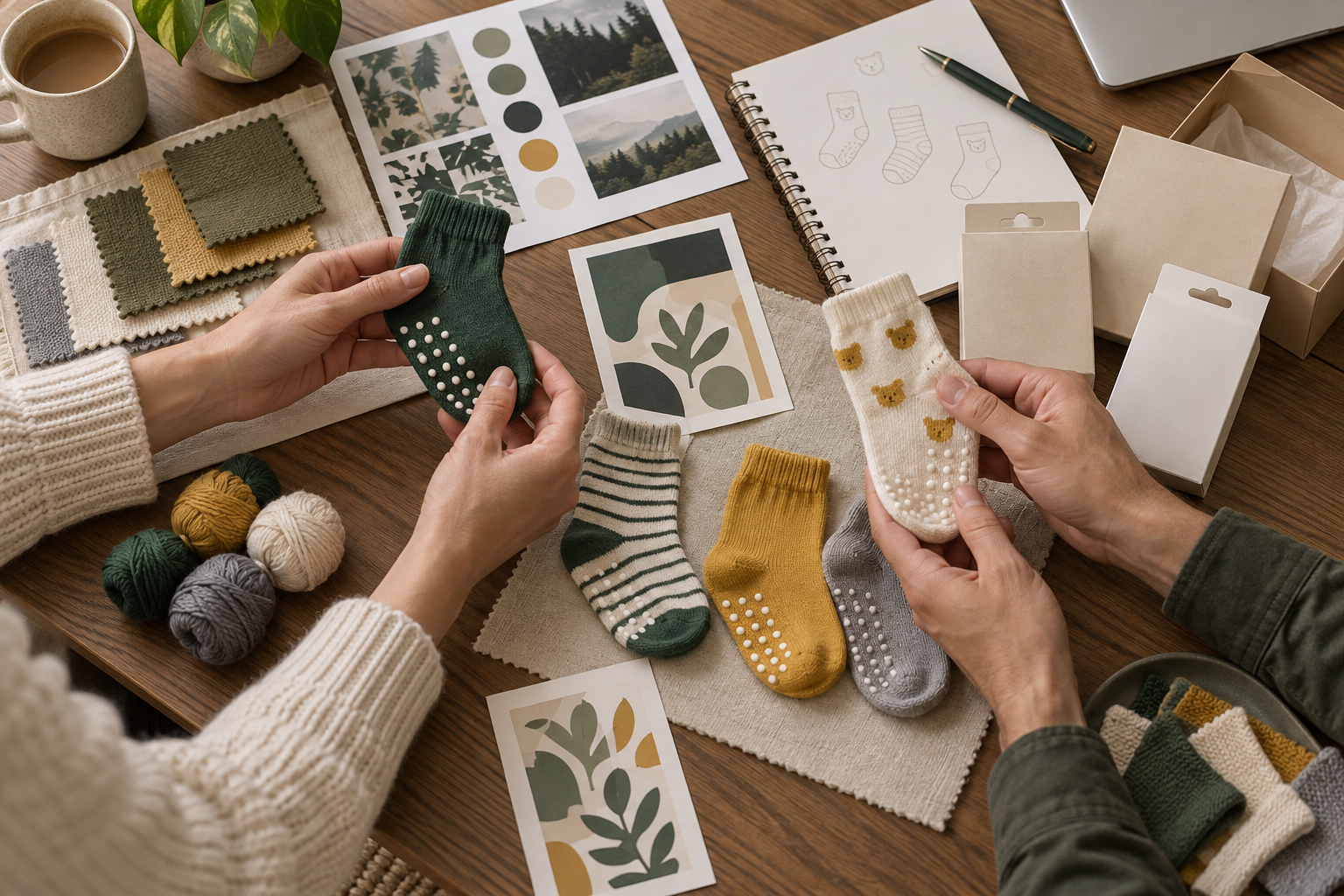 Illustrative private-label toddler sock artwork review