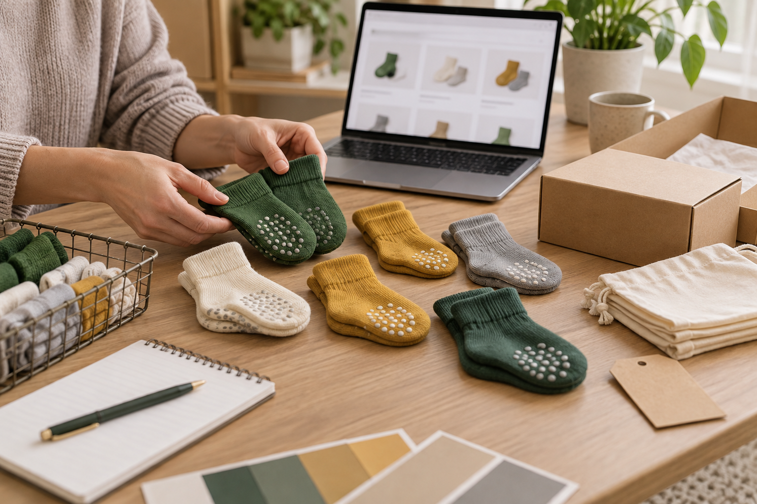 Illustrative e-commerce toddler sock range planning