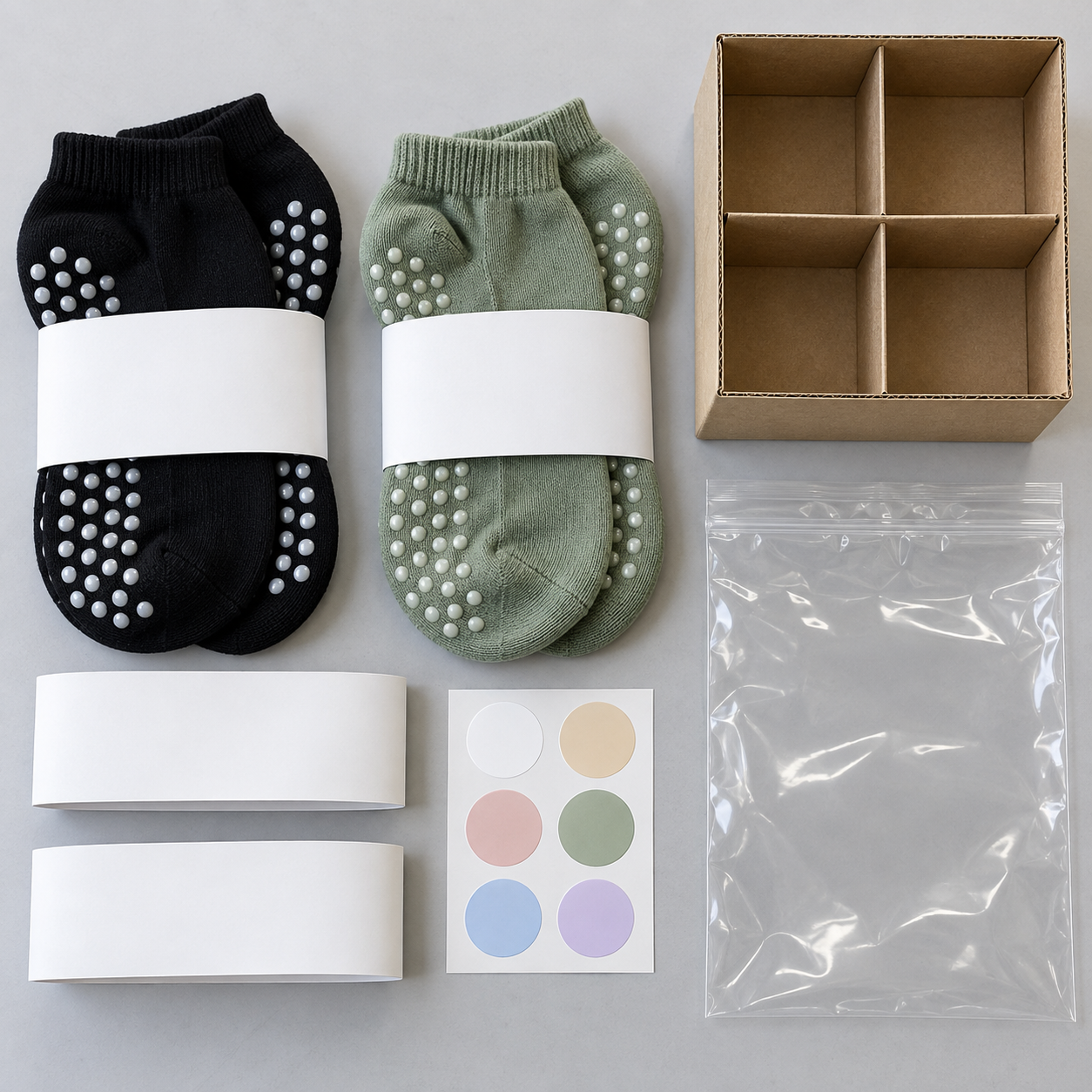 Illustrative pair matching and pack specification for venue socks