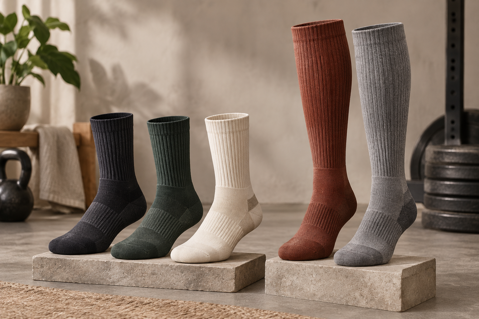 Illustrative custom deadlift socks and powerlifting socks height directions