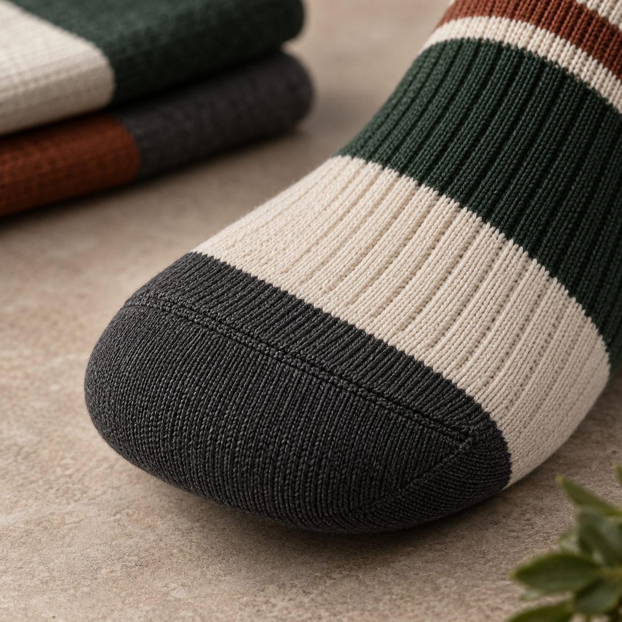 Illustrative smooth toe-seam direction