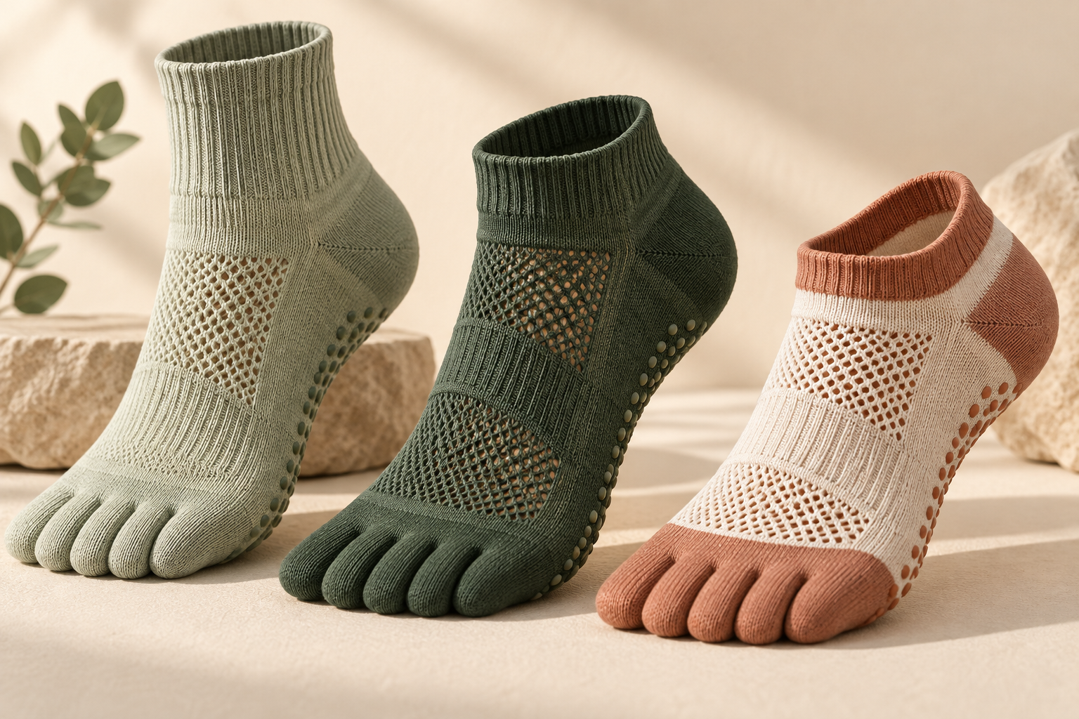 Illustrative yoga grip sock instep-knit and cuff directions