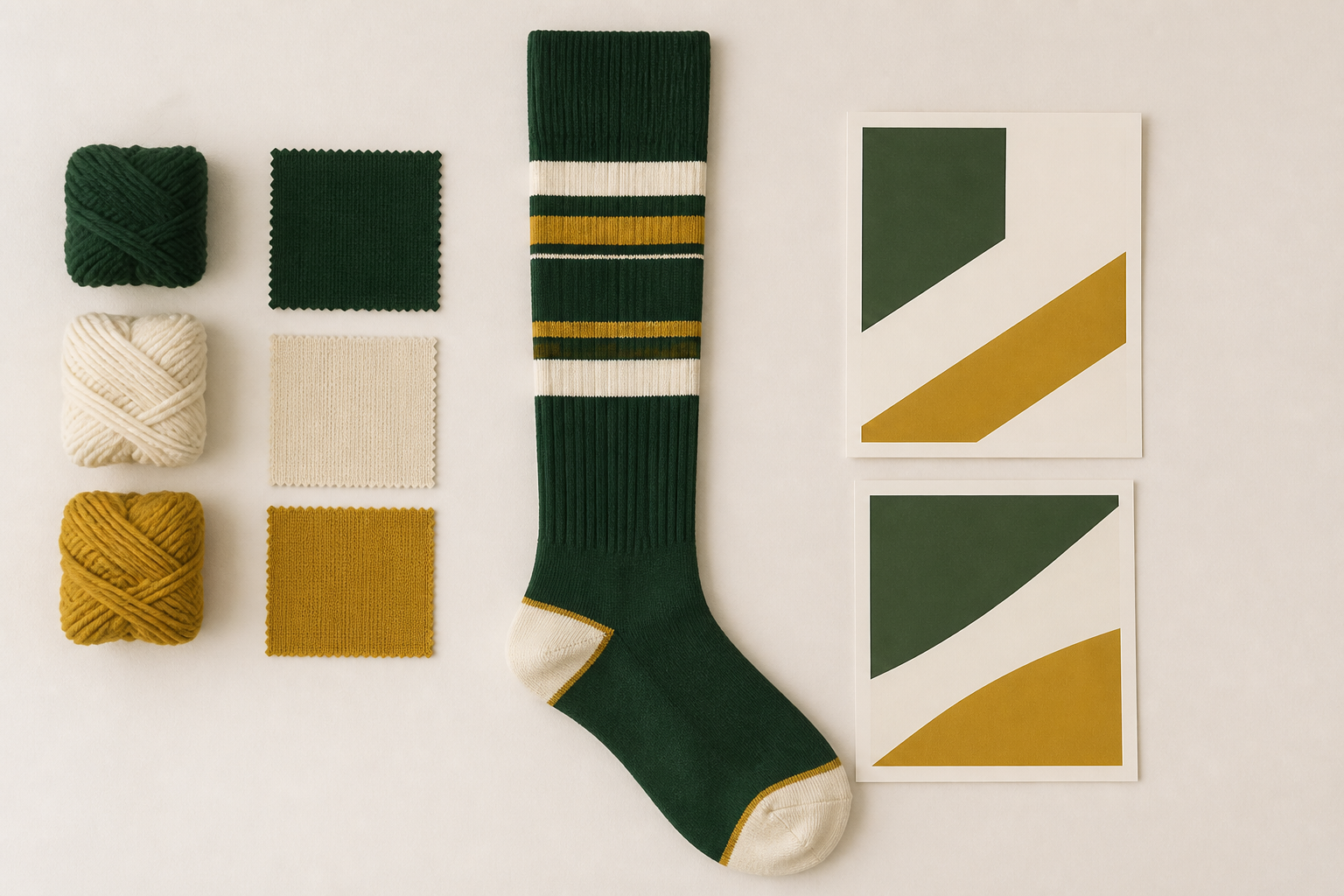Illustrative custom logo sock artwork review