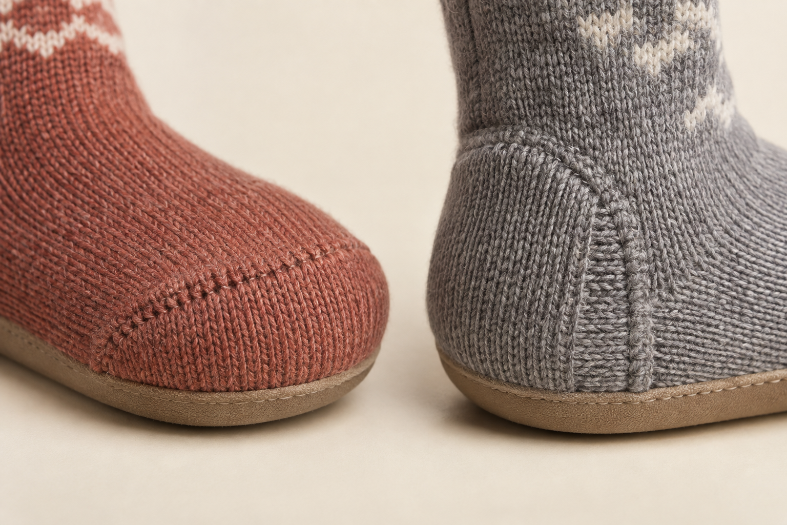 Illustrative toe heel and seam construction detail