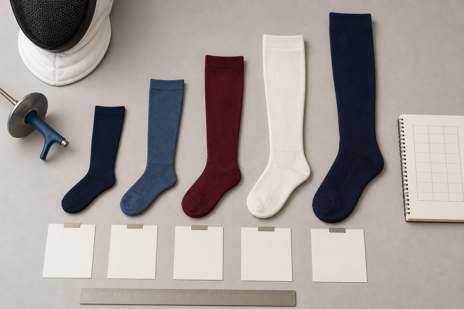 Illustrative fencing sock size-set planning