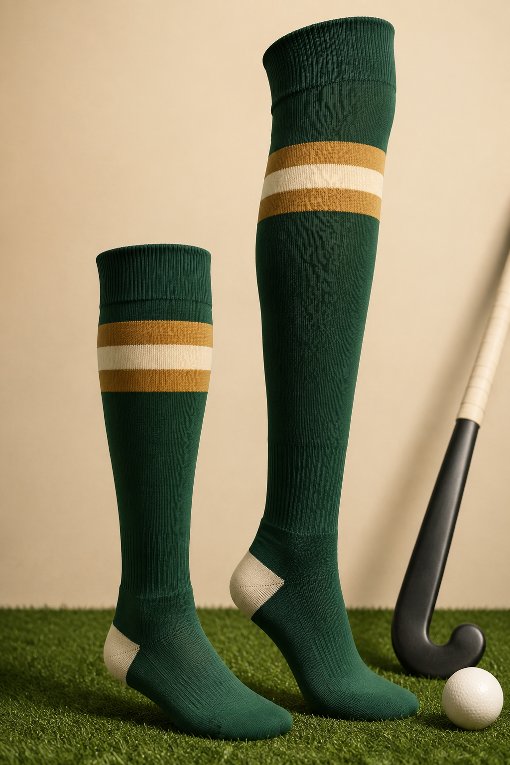 Generated illustrative custom field hockey sock concept