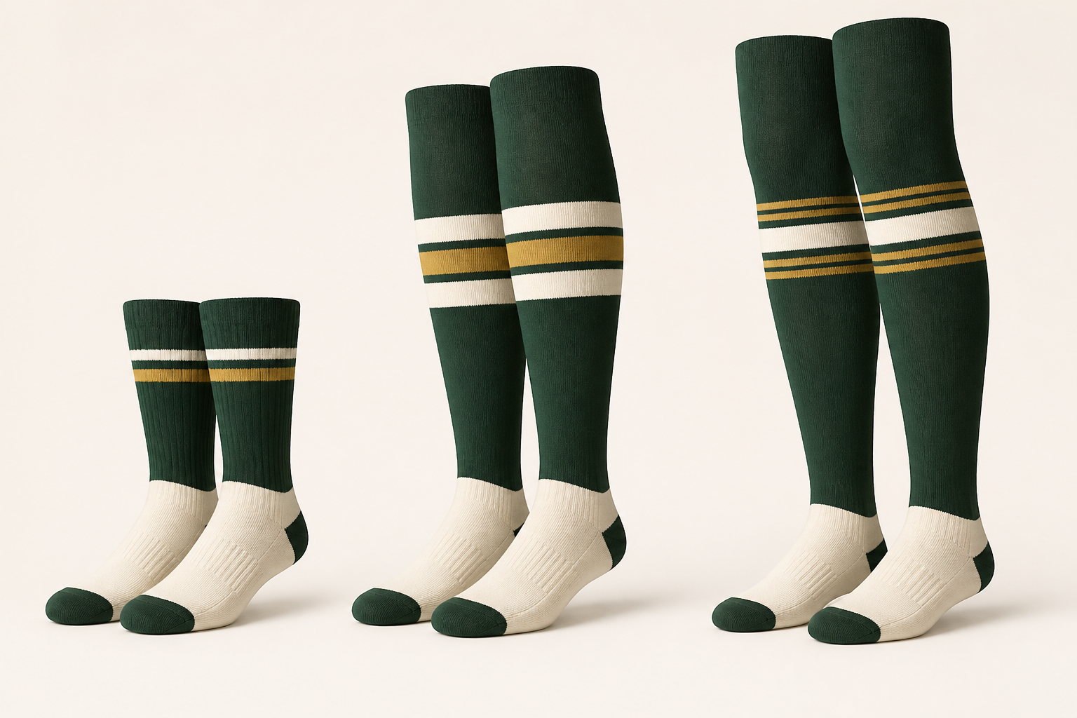 Illustrative athletic sock product range