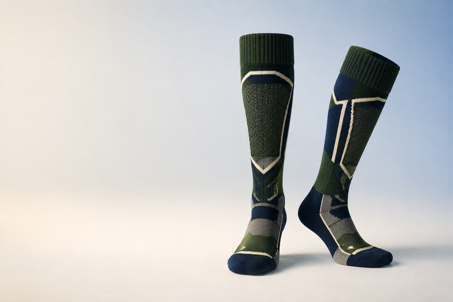 Generated illustrative custom ski sock concept