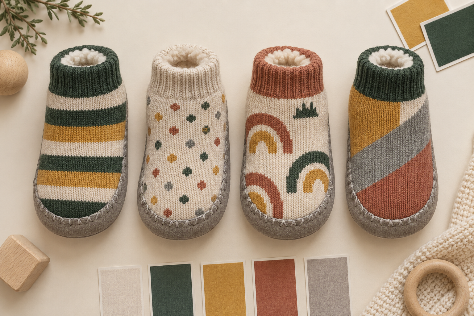 Illustrative original pattern and colourway options