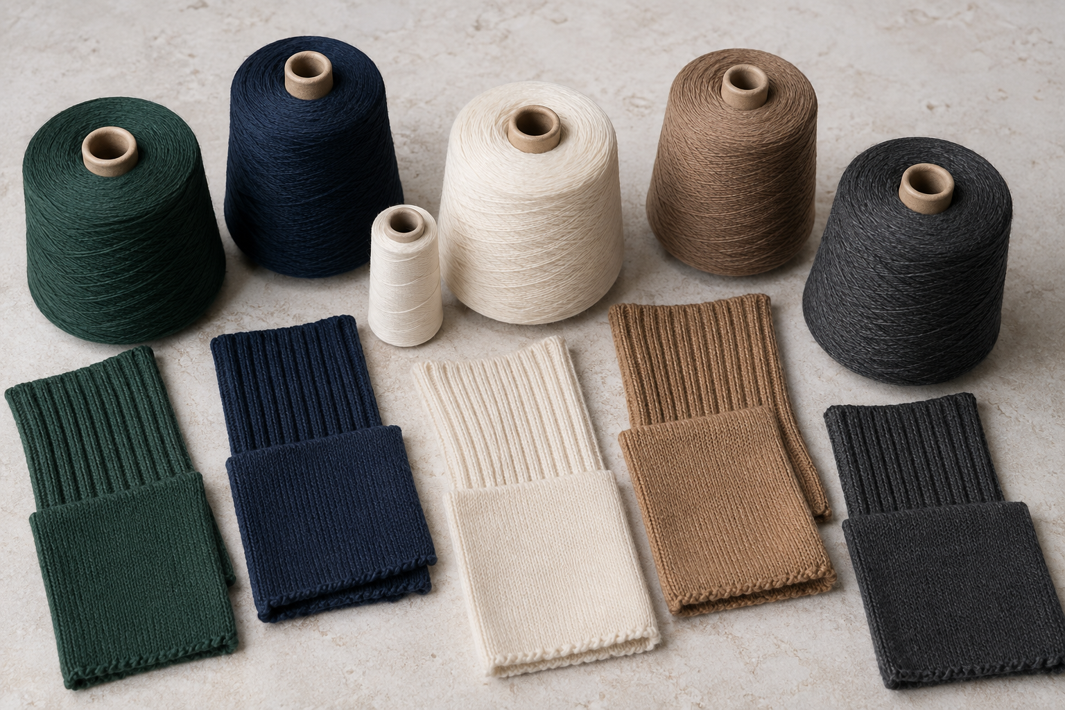 Illustrative yarn and swatch directions for equestrian socks