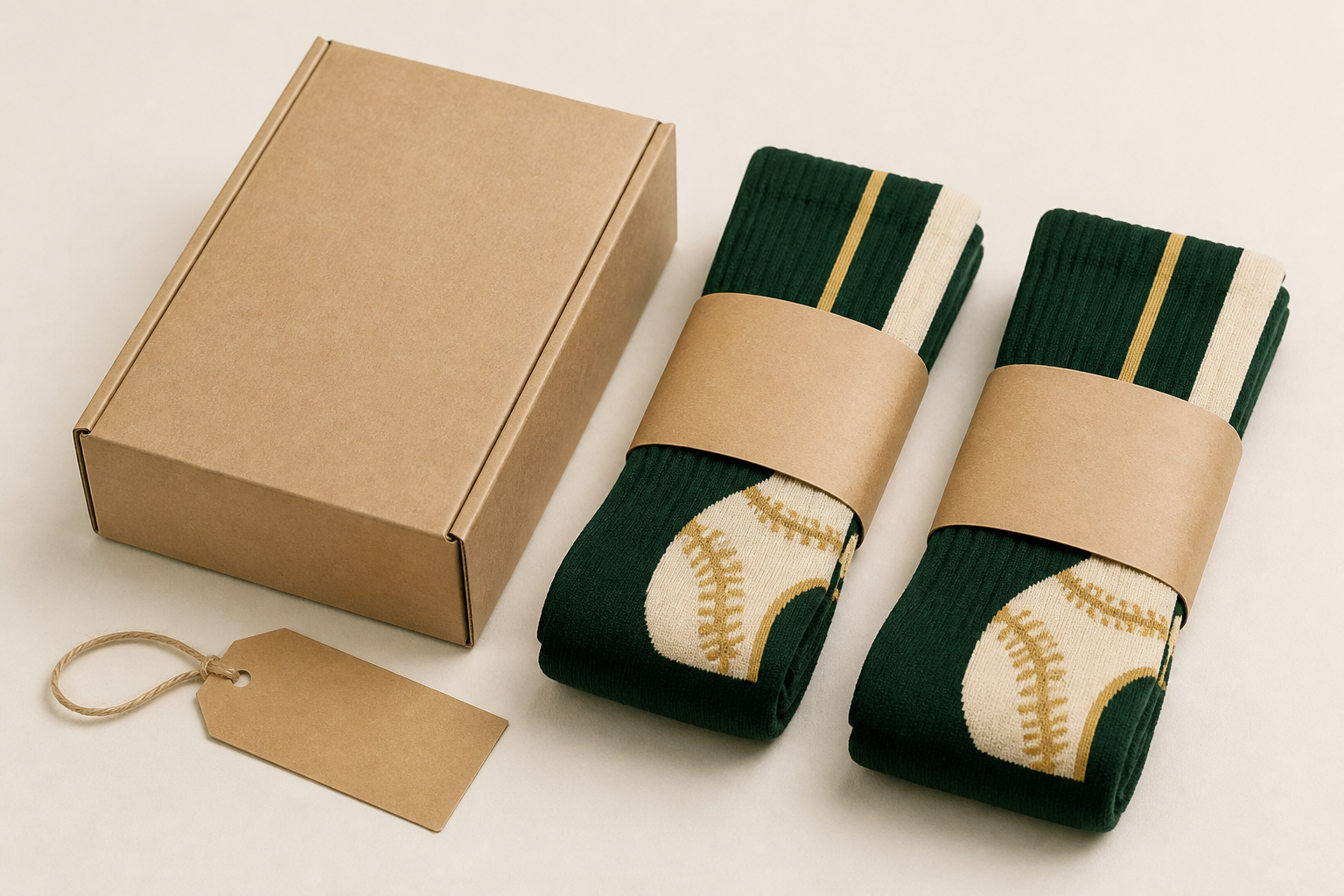 Illustrative private-label sock presentation