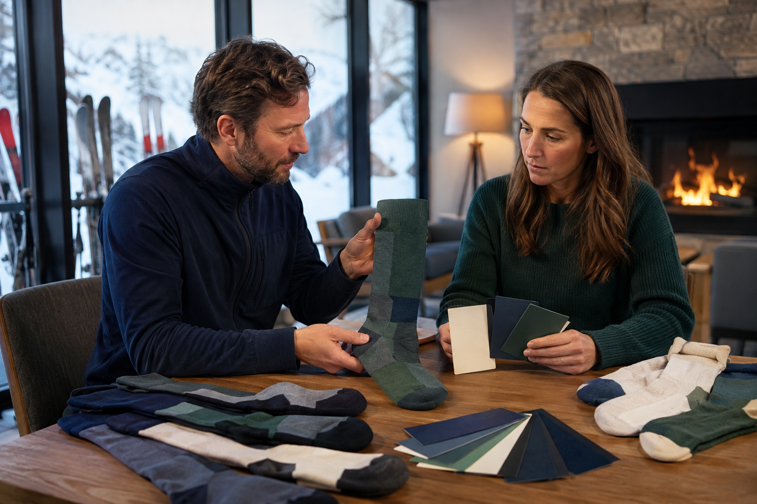 Illustrative ski school sock programme planning