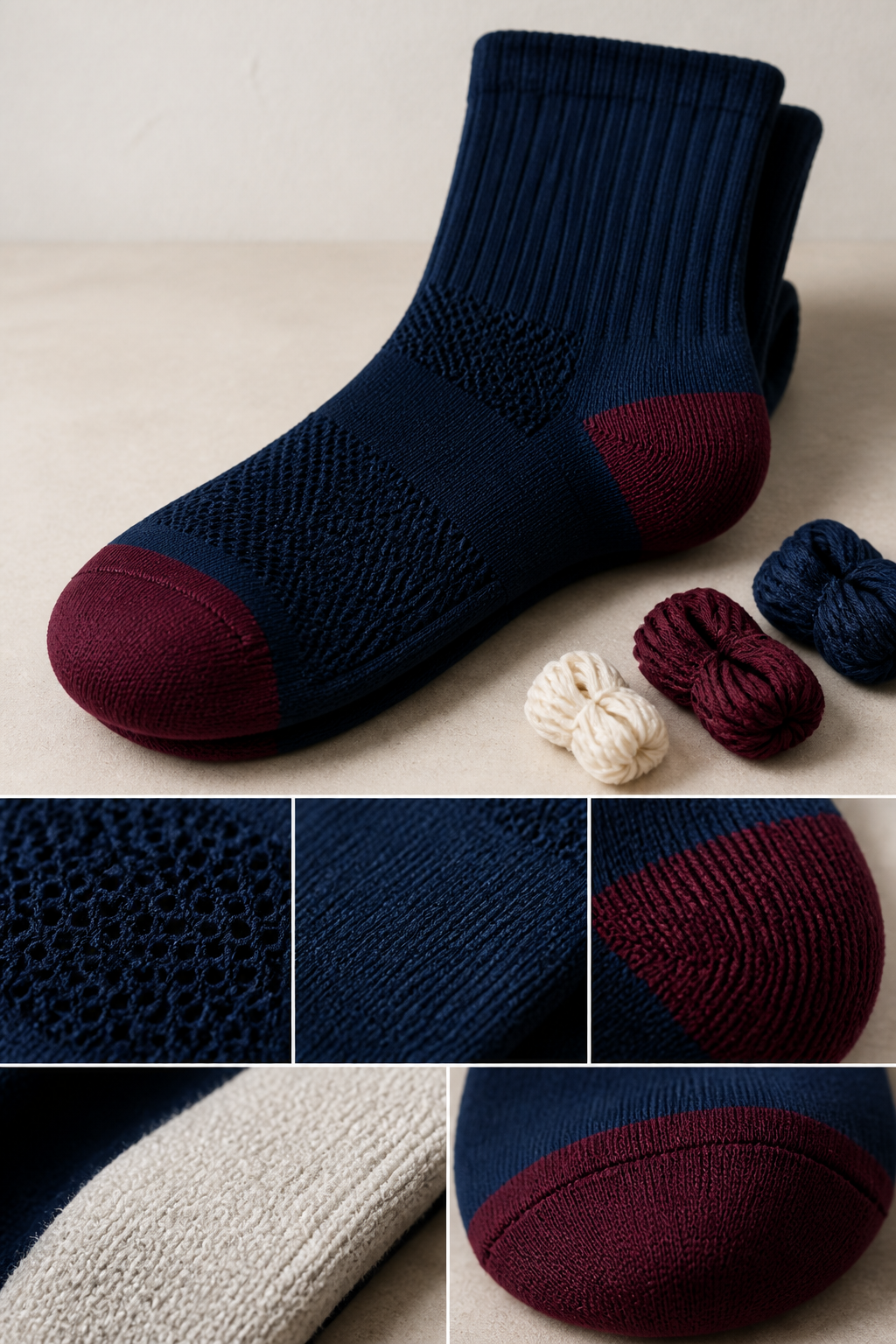 Generated illustrative wrestling knit construction detail