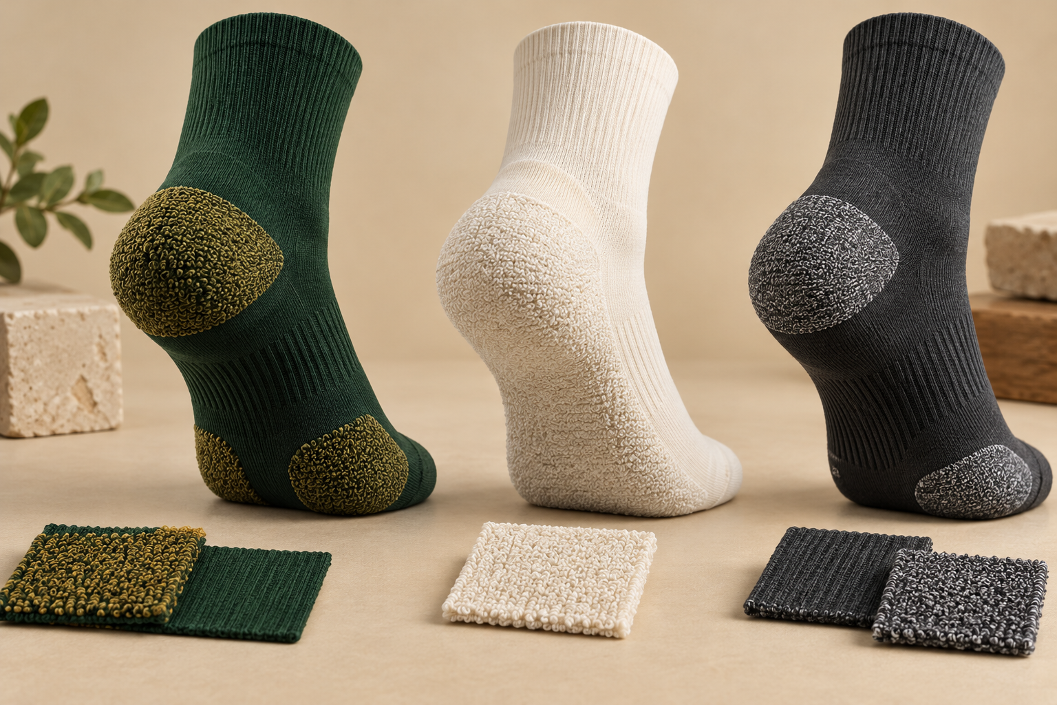 Illustrative sports sock cushioning coverage choices