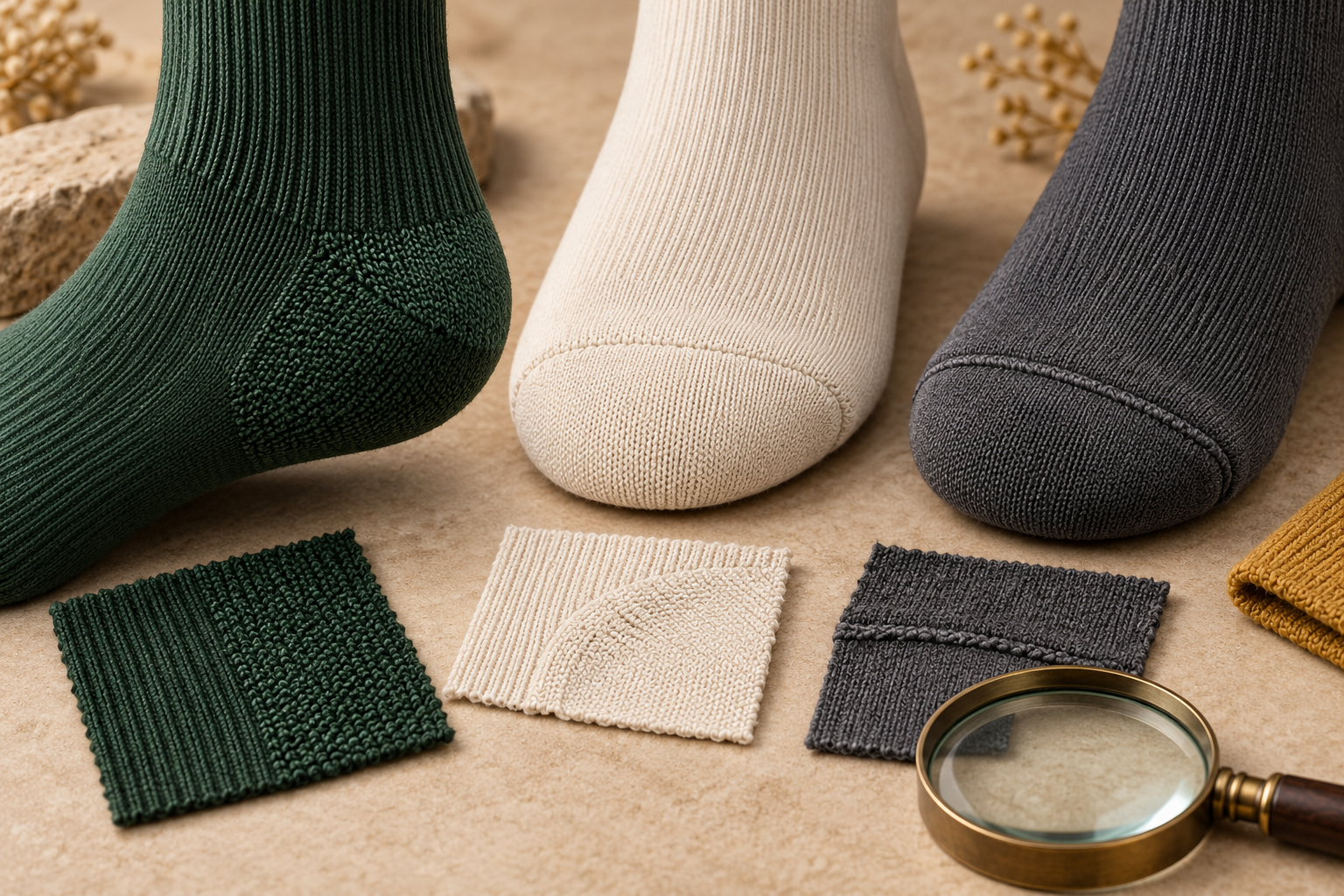 Illustrative heel toe and seam construction review