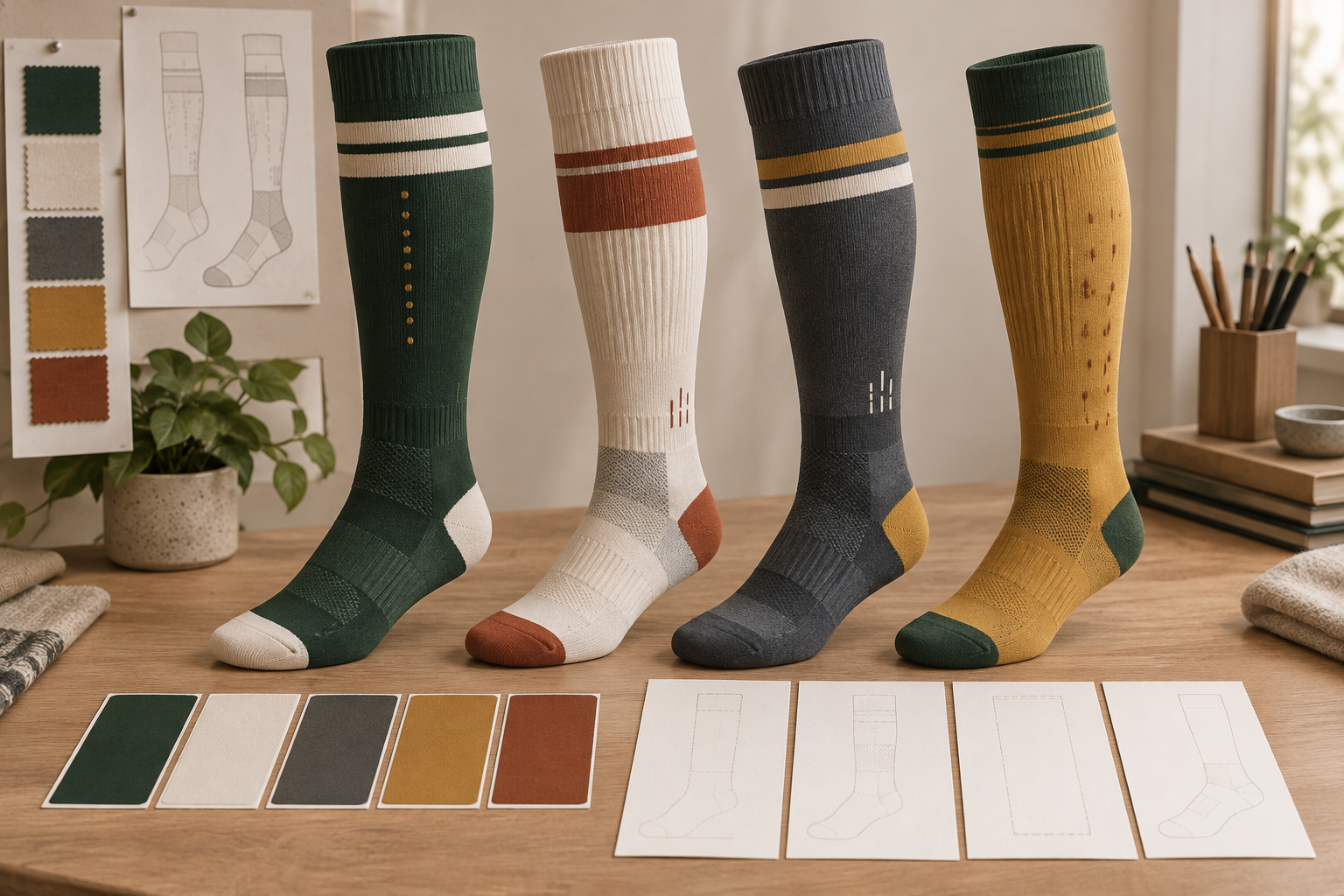 Illustrative branding colour stripe and placement planning