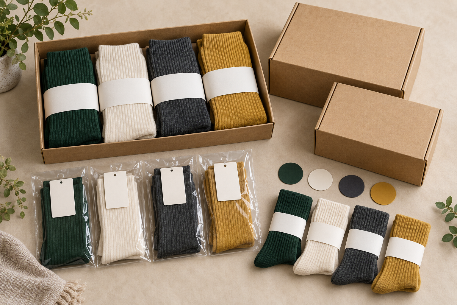 Illustrative packaging and multi-size assortment directions