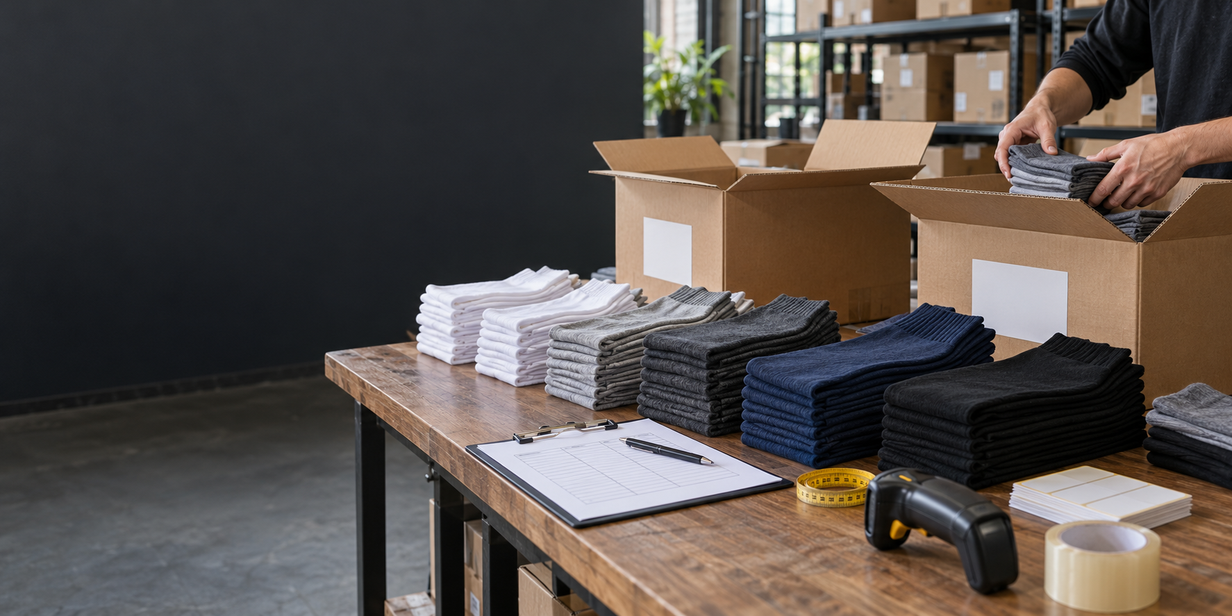 How to Confirm Carton Packing for a Custom Sock Shipment